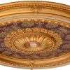 Brocade Round Chandelier Ceiling Medallion 47