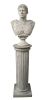 Augustus Caesar Faux Stone Bust 32.25" Tall