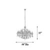 Hollywood Brush 18 light Silver Chandelier