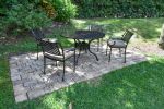 Savannah Outdoor Aluminum Round Dining Table Set of 5 (KIT)