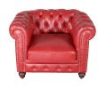 Classic Chesterfield Chair Red