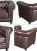 Classic Chesterfield Brown Sofa Set of 3 (KIT)