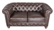 Classic Chesterfield Loveseat Brown