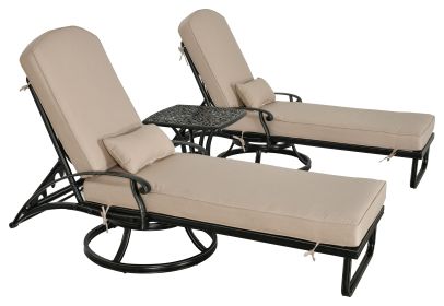 Elisabeth Swivel Chaise Lounge Set of 3 (KIT)