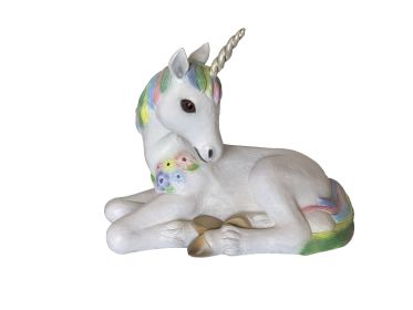 Unicorn Foal Resting Rainbow