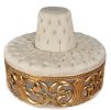 Gold Rococo Circular Cream Settee