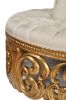 Gold Rococo Circular Cream Settee