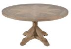 Inverness Farmhouse Reclaimed Pine 60 Inch Round Table Dining Set 5