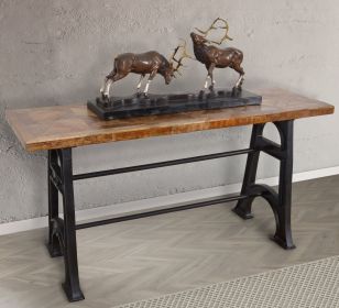 Mango Wood Industrial Console Table