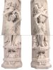 Pair Roman Girl Pilasters Stone Cast