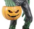 Scary Pumpkin Man with Candy Holder