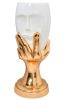 Gold and White Pondering Hand Vase