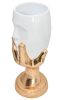 Gold and White Pondering Hand Vase