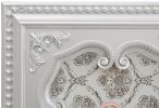 Silver Four Leaf Clover Square Chandelier Ceiling Medallion 24in