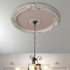 Rose Gold Round Chandelier Ceiling Medallion 36in