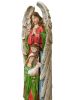 Multi Colored Arch Angel Praying over Nativity Family