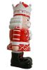 Red and White Nutcracker with LED lights