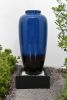 Royal Blue Bubbling Fountain With Base