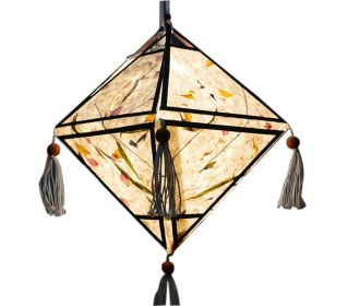 Diamond Shape Creative Home Decor Hanging lantern Decorative Paper Lantern Lampshade, White