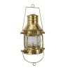 DecMode Gold Brass Decorative Candle Lantern with Handle