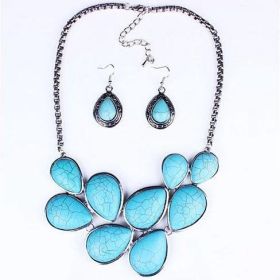 Turquoise Earth Necklace and Earrings Set