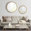 Beaded Round Wall Mirror 36"D