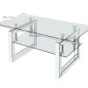 W 39.4" X D 19.7 " X H 17.7" Transparent tempered glass coffee table, coffee table